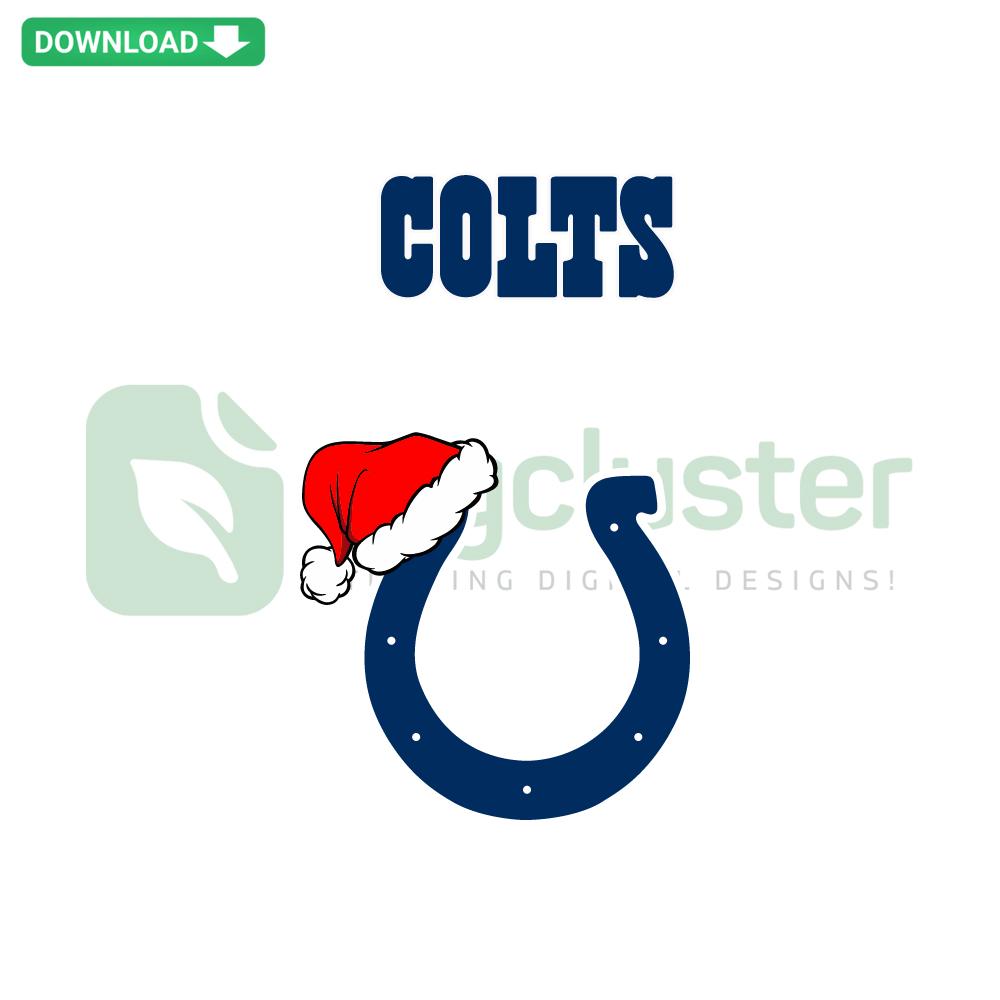 Indianapolis Colts NFL Logo SVG Digital Download, minimalist blue horseshoe design, perfect for wall art and fan decor.