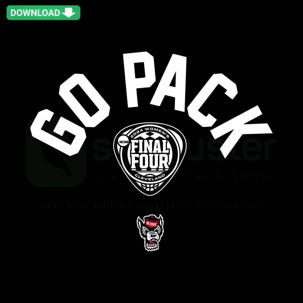 NC State Women's Basketball Final Four SVG Template, Red Wolf Pack Logo, DIY Card Design, Go Pack Banner, Sports SVG Download