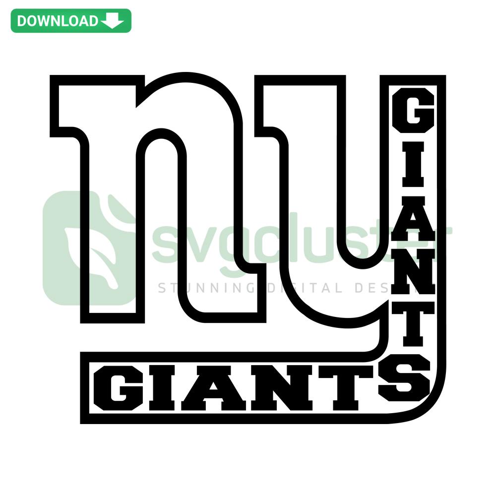NY Giants Football SVG for Cricut, featuring vibrant team logo and helmet design. Instant download, perfect for craft projects.