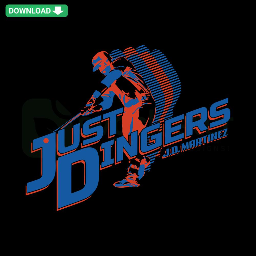 J D Martinez Just Dingers New York Baseball SVG, perfect sporty SVG design resource for baseball-themed projects.