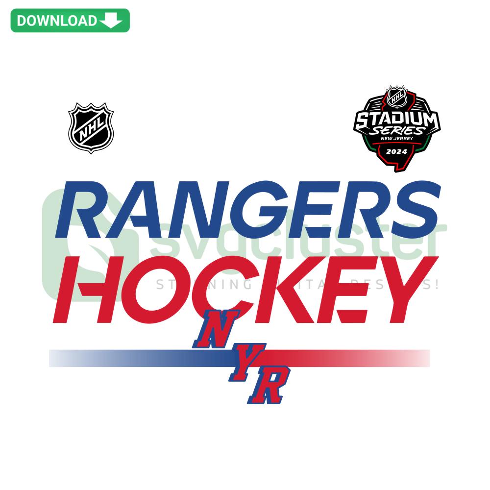 New York Rangers 2024 NHL Stadium Series Locker Room SVG with vibrant patterns ideal for crafts and DIY sports projects.