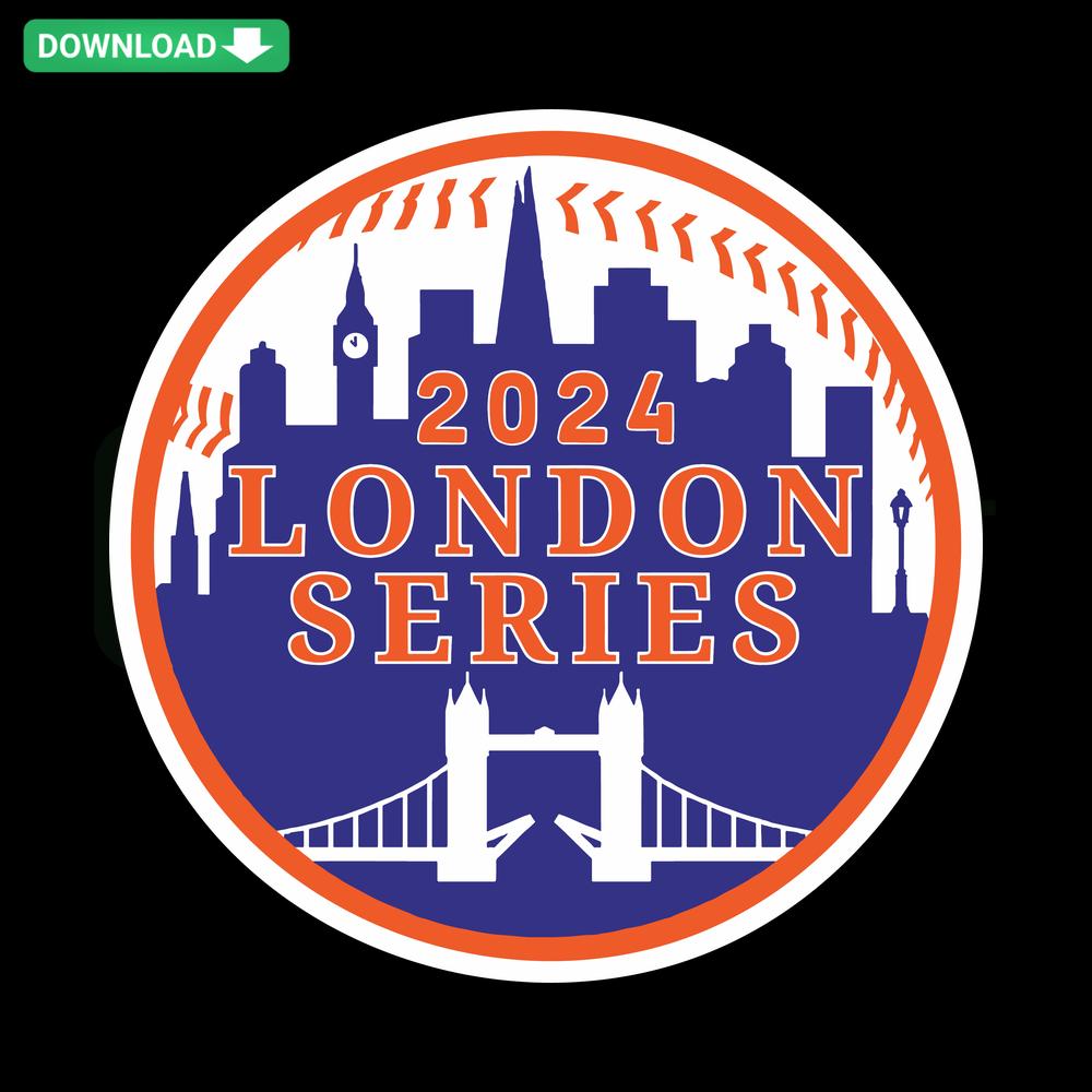 New York Mets SVG Design for Cards, London Series Digital Download, Baseball Template, MLB Team Art