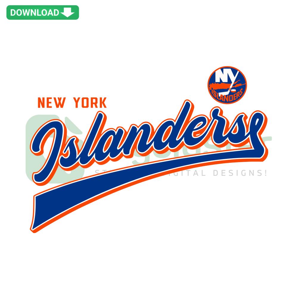 New York Islanders Logo SVG, NHL Cricut Digital Files, Blue and Orange, Hockey Team Emblem, Downloadable Graphic Design