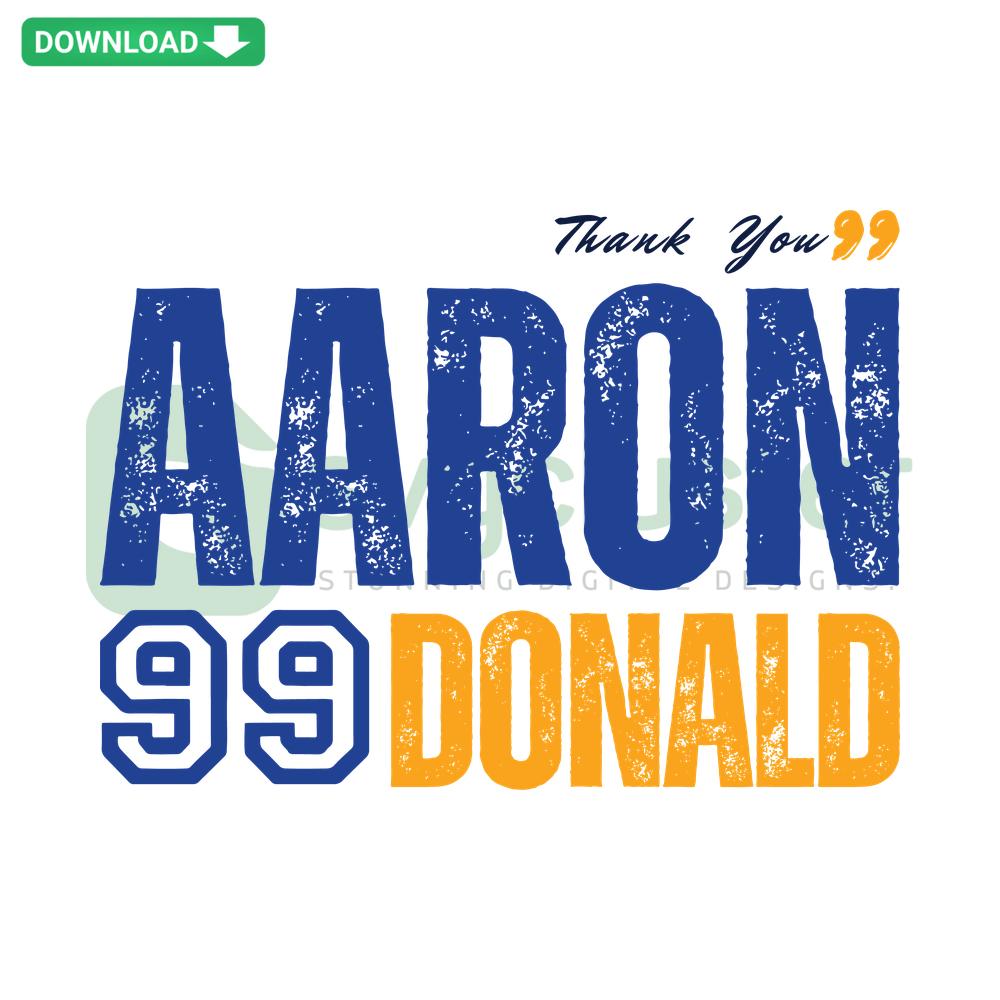 Aaron Donald Los Angeles Rams Player SVG, Premium Vector Graphics, Football Star Design, Thank You Tribute, Sports Art