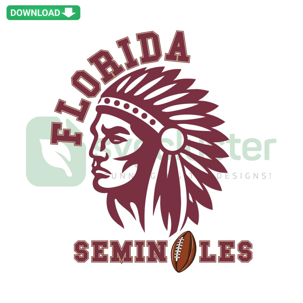 Florida State Seminoles Football SVG Design, Ideal for Crafting Cards, College Football Team Logo Template, Sports-Themed SVG