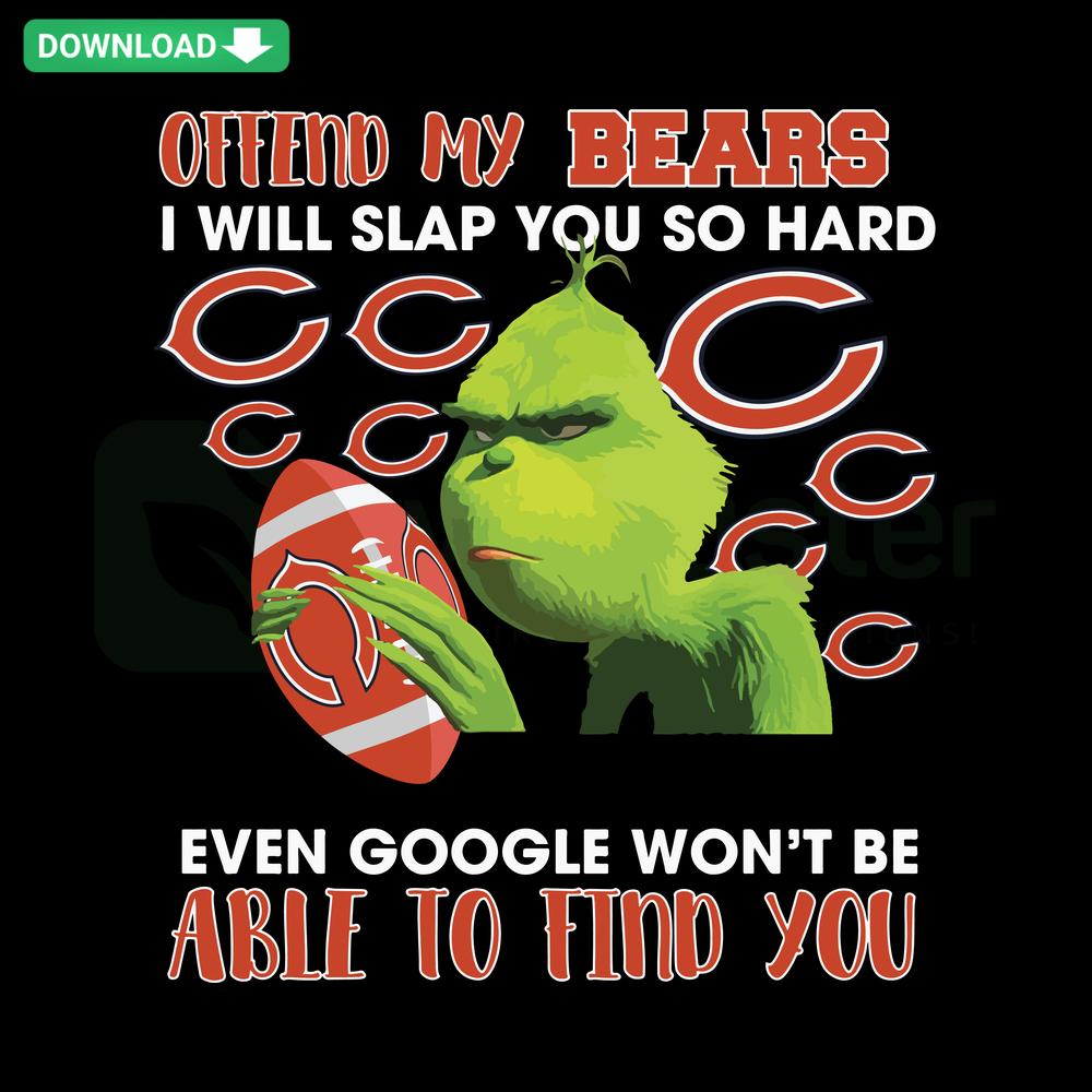 Funny T-shirt SVG: Offend My Bears I Will Slap You So Hard - Downloadable SVG File for Custom Shirt Design