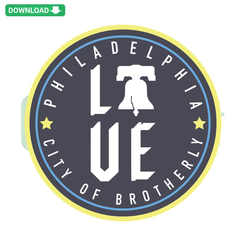 Philly Baseball Circle Love SVG with red baseball heart, perfect for printables or digital crafts, download instantly.