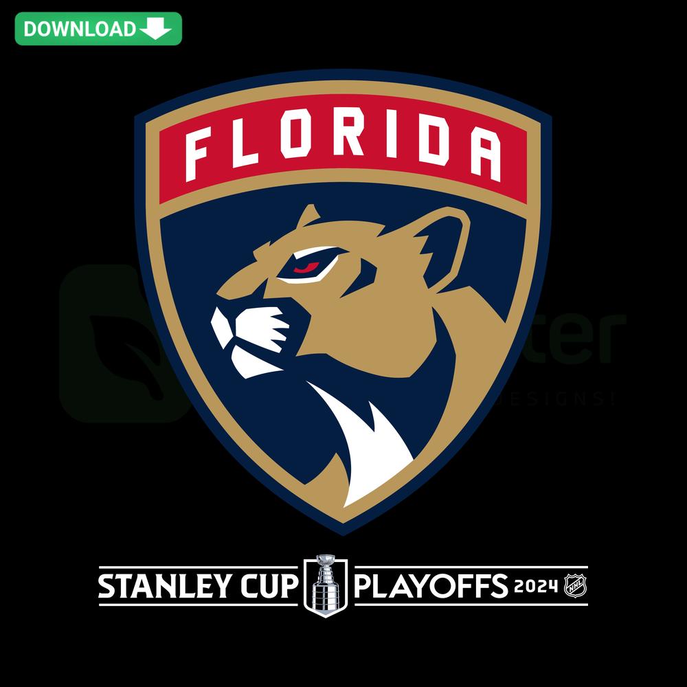 Florida Panthers 2024 Stanley Cup Playoffs SVG, Cricut design files featuring team logo and bold playoff graphics for crafting projects.