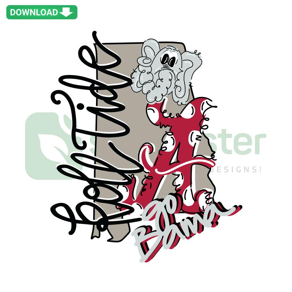 Roll Tide Alabama Go Bama SVG Design, Perfect for Cricut Projects, University of Alabama Fans, Digital Download