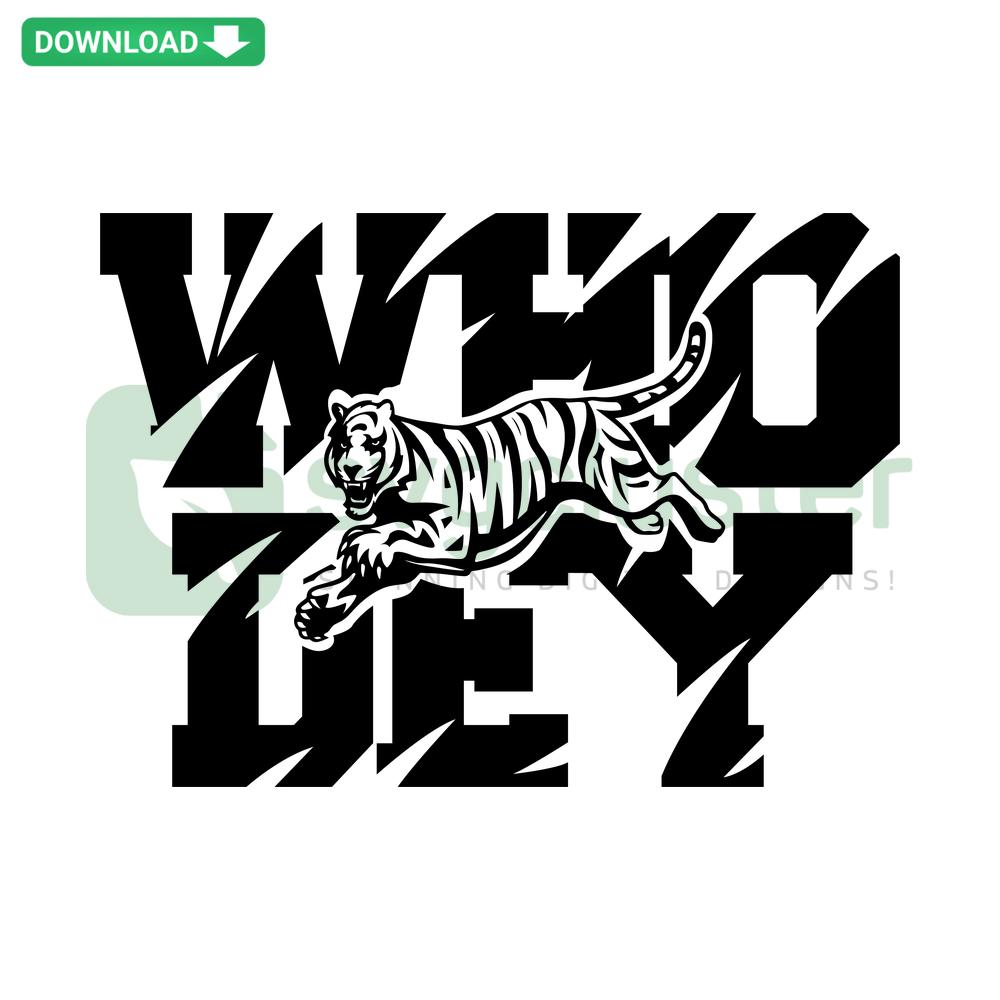 Cincinnati Bengals Who Dey SVG Cricut Design, Printable Football Graphics, Bengals Logo, Fan Art, Instant Digital Download