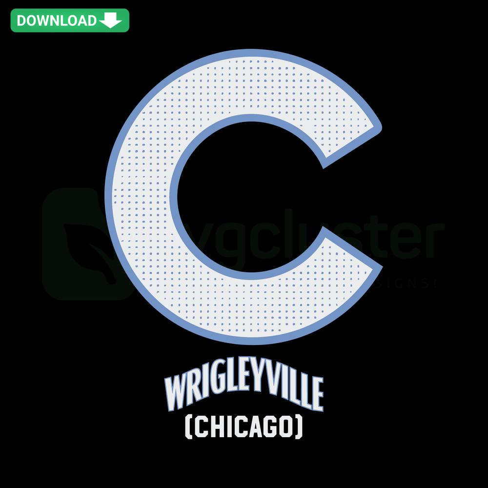 Chicago Cubs Wrigleyville Baseball Team SVG, Premium Designer Files, Sports Logo, Wrigley Field Icon, Blue & Red Theme, Chicago Landmark.