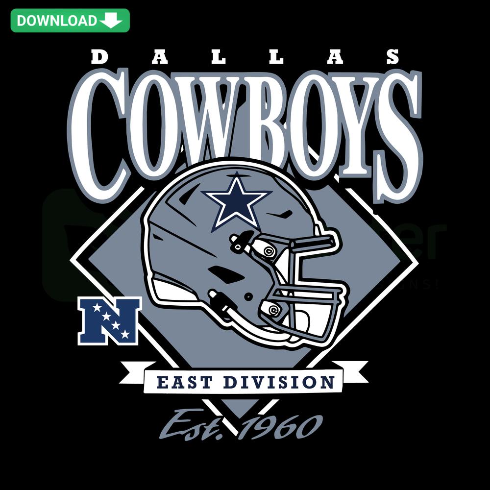 Dallas Cowboys East Division SVG design featuring dynamic New Era logo. Perfect for custom DIY projects.