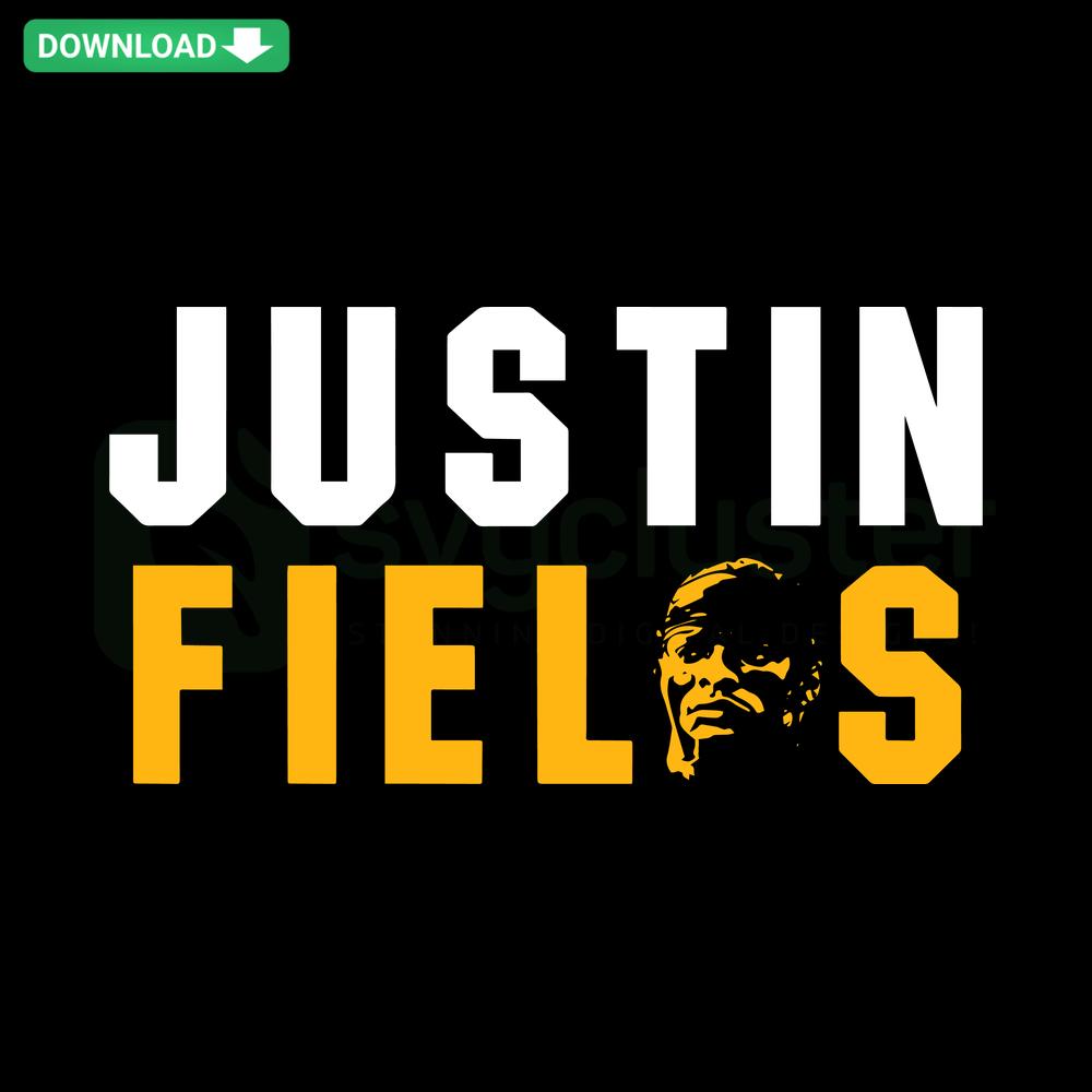Justin Fields NFL SVG, Pittsburgh football design, digital download, instant SVG files for crafting, sports graphics