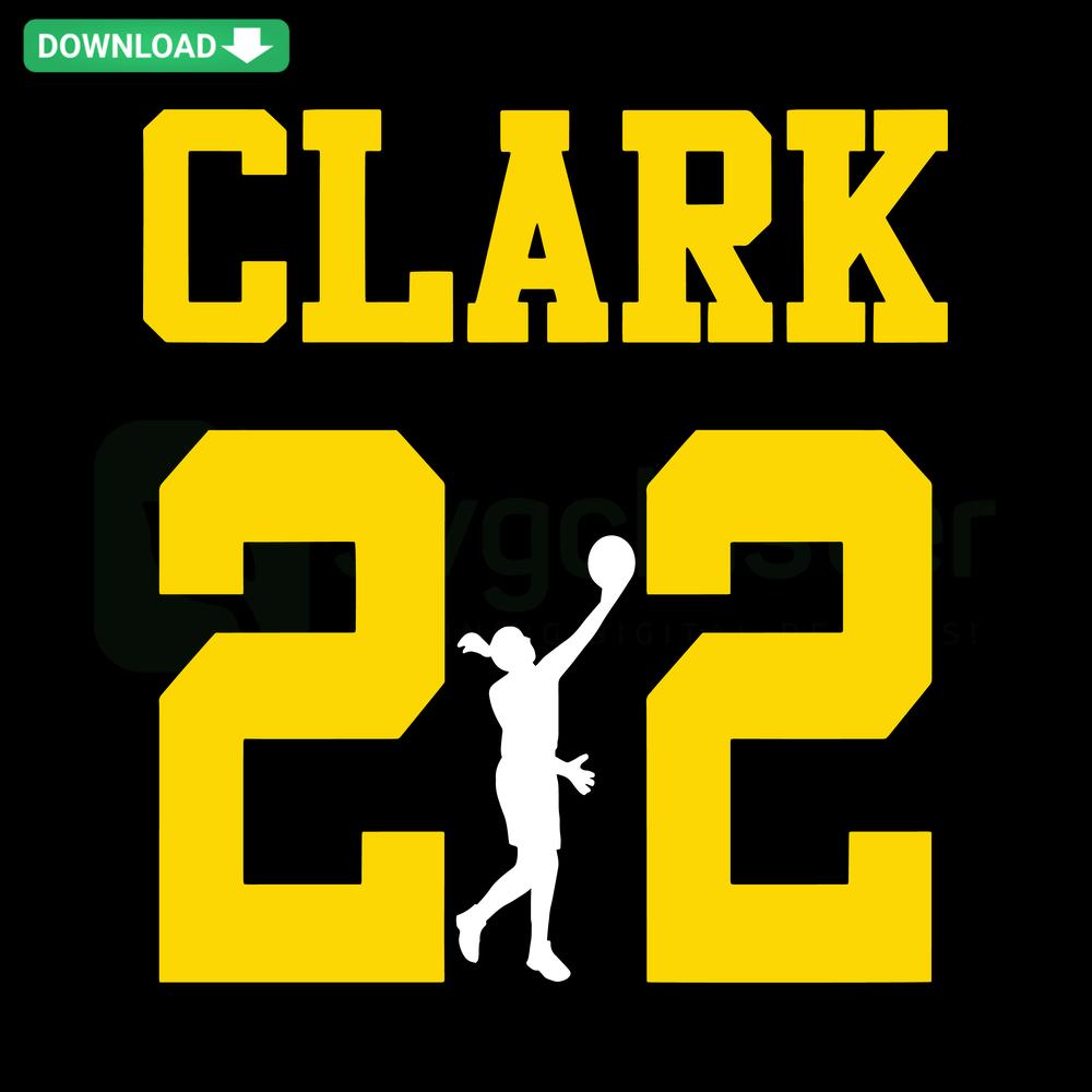 Caitlyn Clark Iowa Hawkeyes 22 SVG, NCAA Player Digital Download, Printable SVG Design, Sports Silhouette File