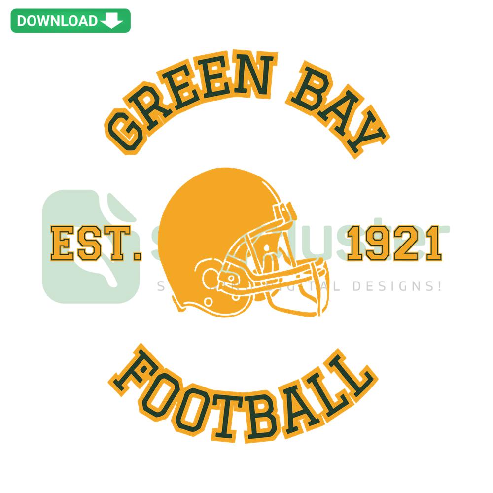 Green Bay Football EST 1921 SVG, Digital Download, Football Team Logo, Instant Download, Green, Vintage Style Graphics