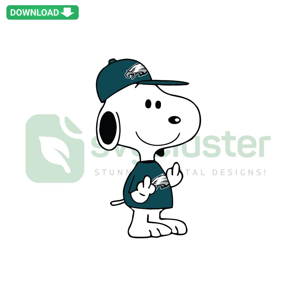 Snoopy Philadelphia Eagles SVG for Cricut, Silhouette - Cartoon Snoopy in Eagles gear, ready for creative digital projects.