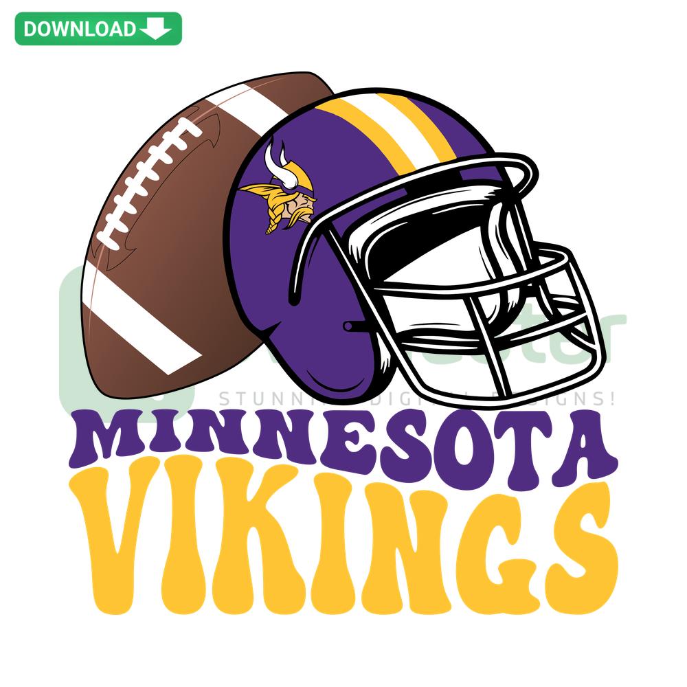 Minnesota Vikings Helmet Football SVG, Printable Craft, Digital Download, Sports Design, NFL Team Logo, DIY Project File