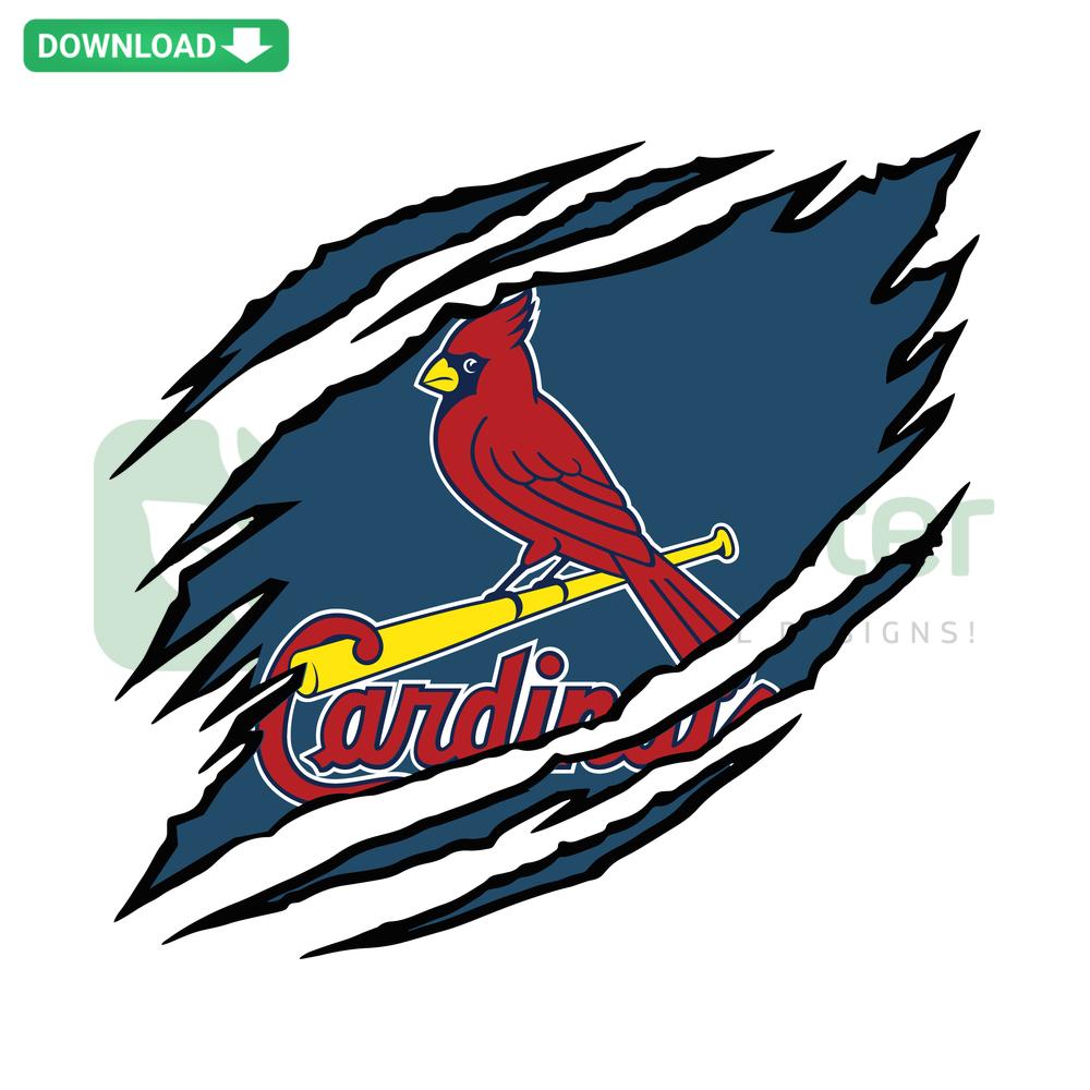 St Louis Cardinals Logo Claw SVG, Digital Download, Vintage MLB Design, Printable Digital Asset for Fans and Crafters.