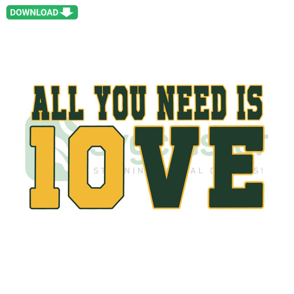 Green Bay Packers SVG featuring Jordan Love football player design, ideal for sports fans and vector SVG projects.