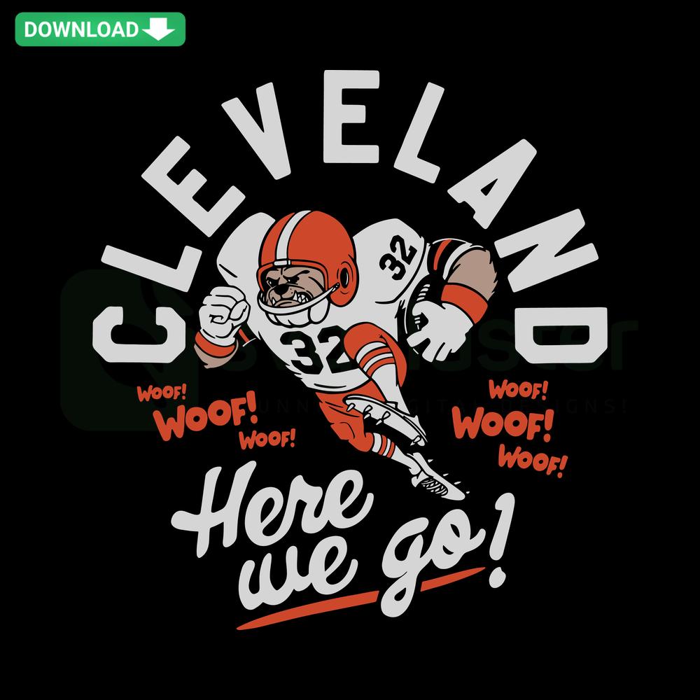 Cleveland Here We Go Browns Football SVG, Editable Digital Download, Team Logo, Fan Art, Sports Graphic Design ファイル