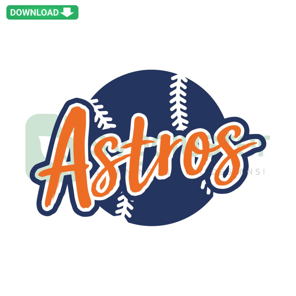 Houston Astros logo SVG design, digital download featuring team colors, perfect for Cricut crafts and printable sports memorabilia.