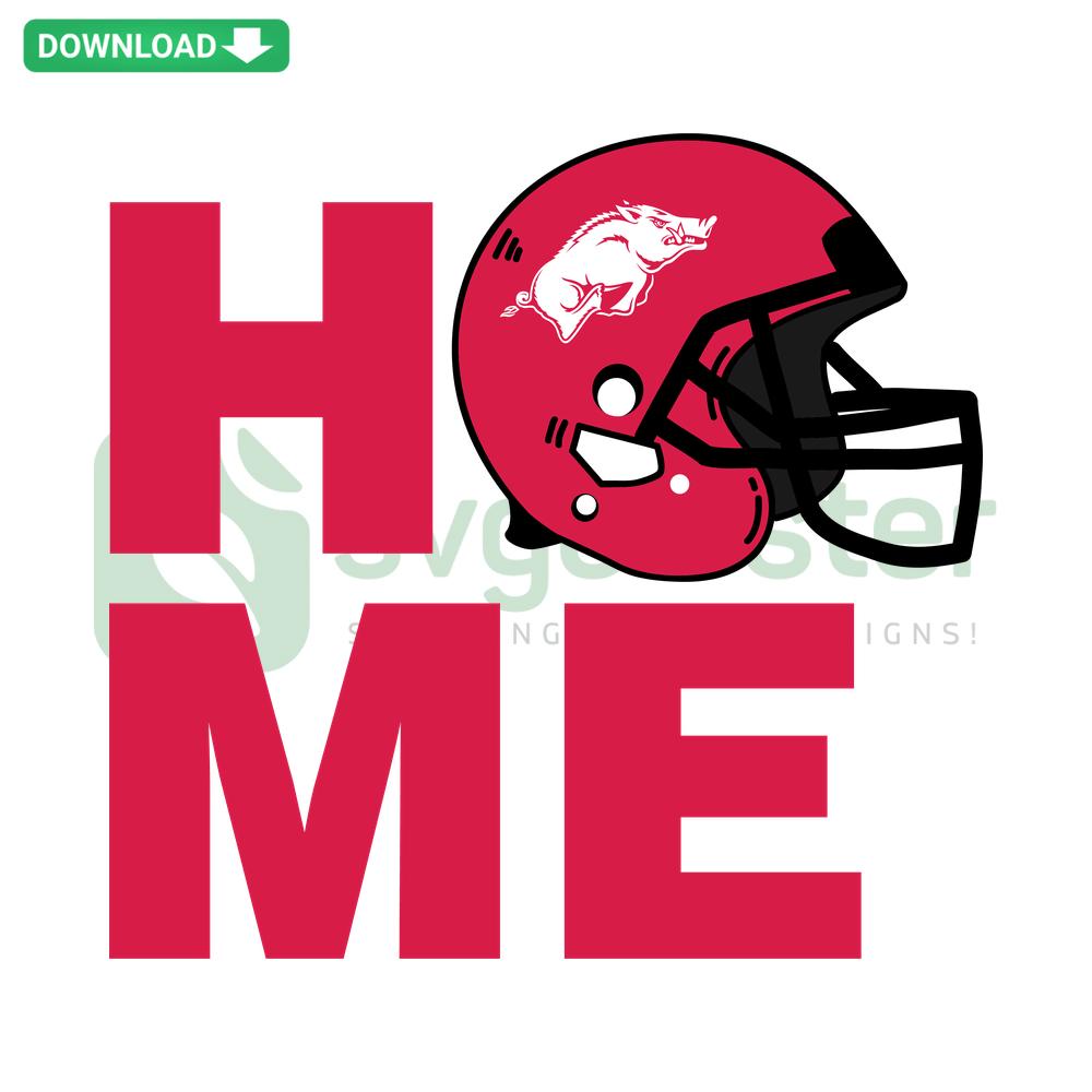 Arkansas Razorbacks Football SVG Design, Red Helmet, Home Team Logo, Instant Download, Digital Product File