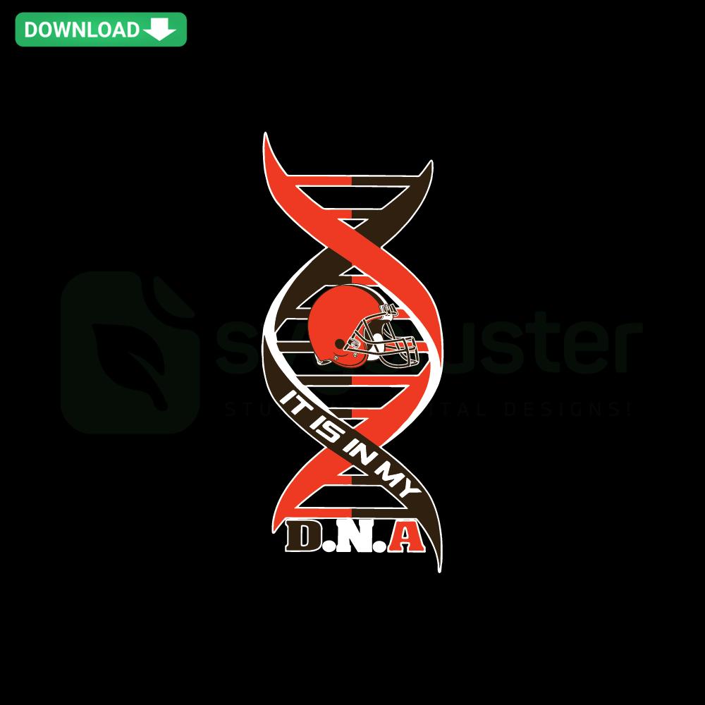 Cleveland Browns DNA SVG design, featuring team logo and colors, perfect for sports-themed vector SVG projects.