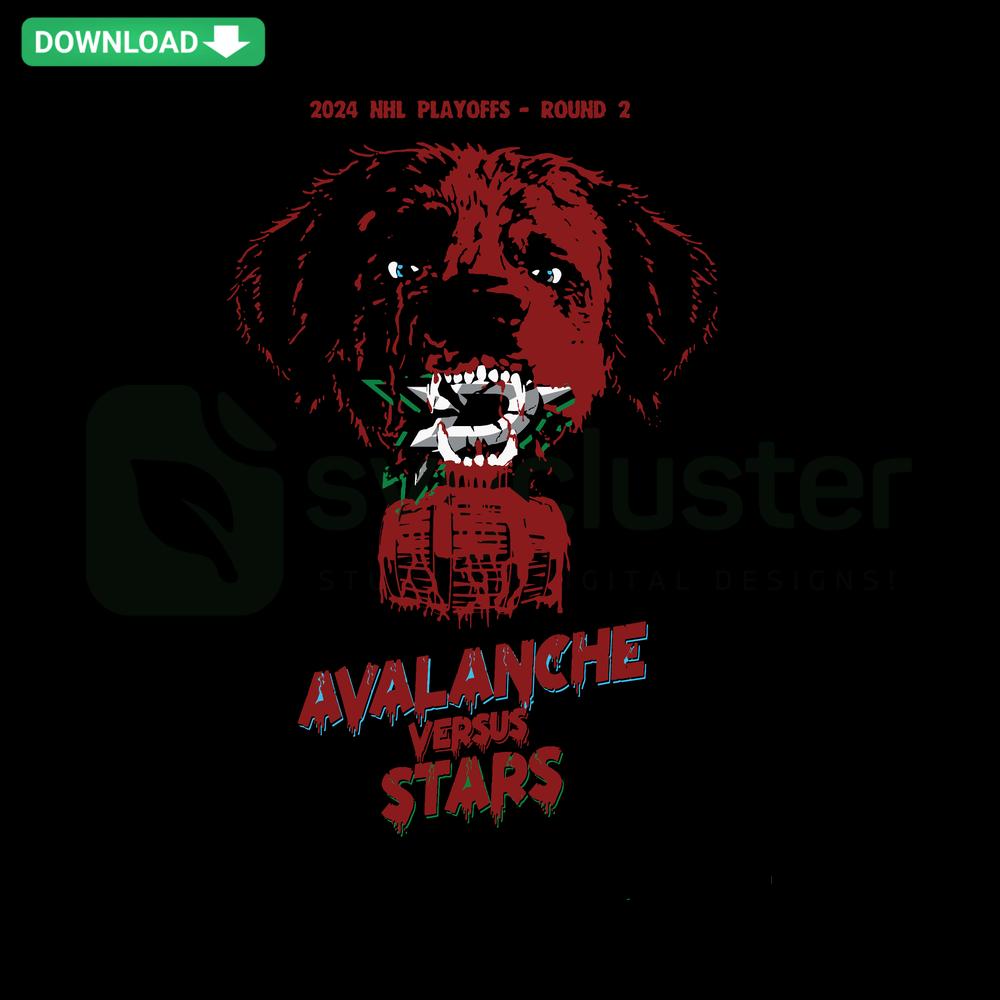 Avalanche Vs Stars Round 2 Series Poster SVG, Custom Hockey Team SVG Files, Sport Poster Design, Playoff Match Graphics