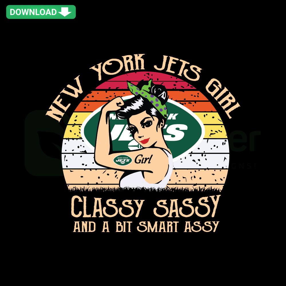 Rosie New York Jets Girl SVG: Classy, Sassy, Smart Assy Design, Perfect for Crafting Projects, NFL SVG Clipart