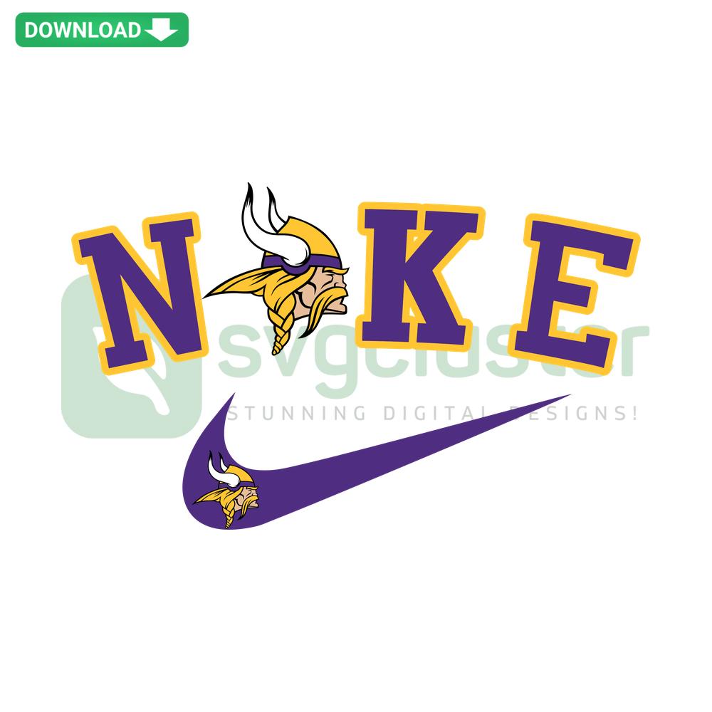 Nike Logo Minnesota Vikings 1961 SVG, vintage design, Cricut download, NFL team logo file, digital crafting resource.