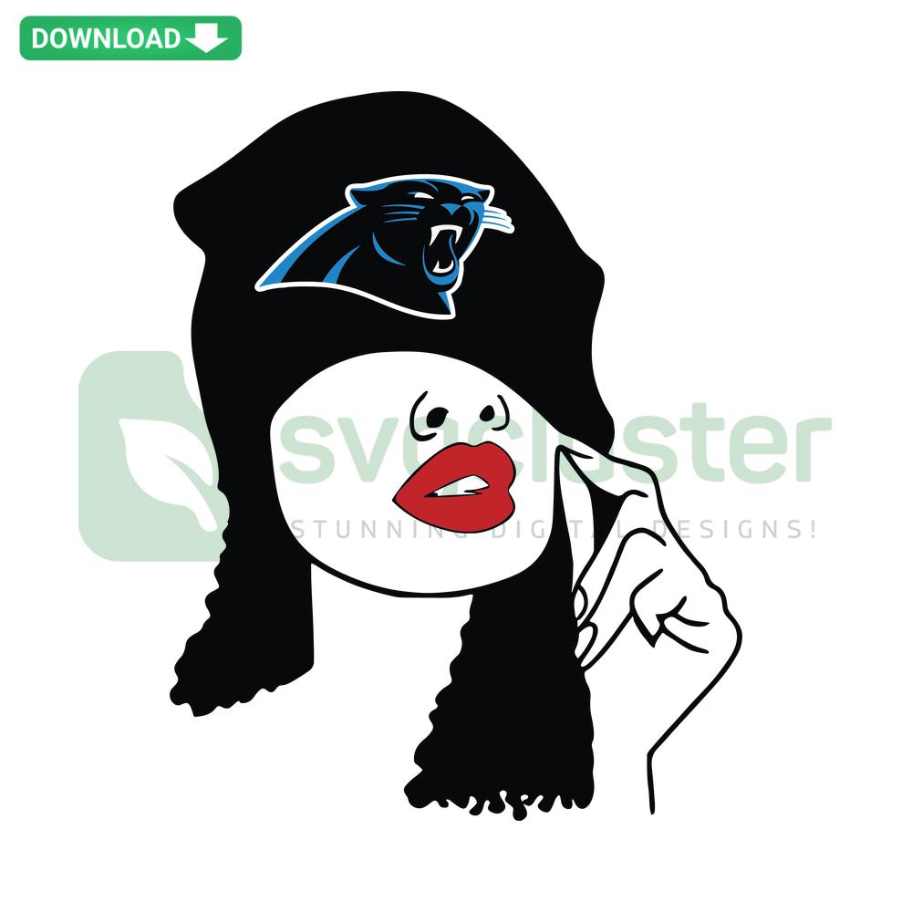 Carolina Panthers Fangirl SVG, stylish text & team logo, SVG for commercial use, perfect for crafting & merchandise.