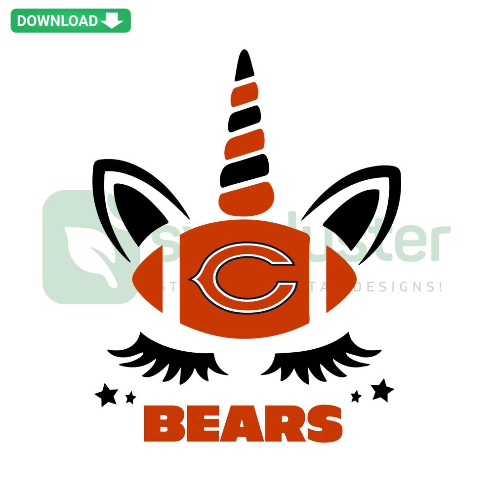 Chicago Bears Unicorn SVG: Fun Cricut Design for Bears Fans, Compatible with Silhouette, Perfect for DIY Projects.