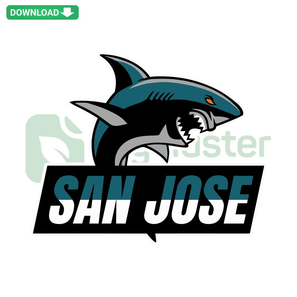 San Jose Sharks NHL SVG, Cricut Digital Download, hockey team logo clip art for crafting, sports SVG design.