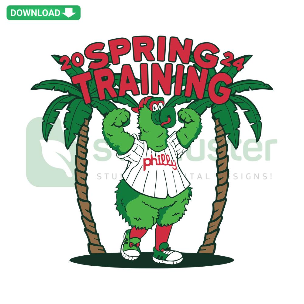Phillies Spring Training 2024 Phanatic SVG, vibrant mascot design, perfect for home decor crafts, digital download.