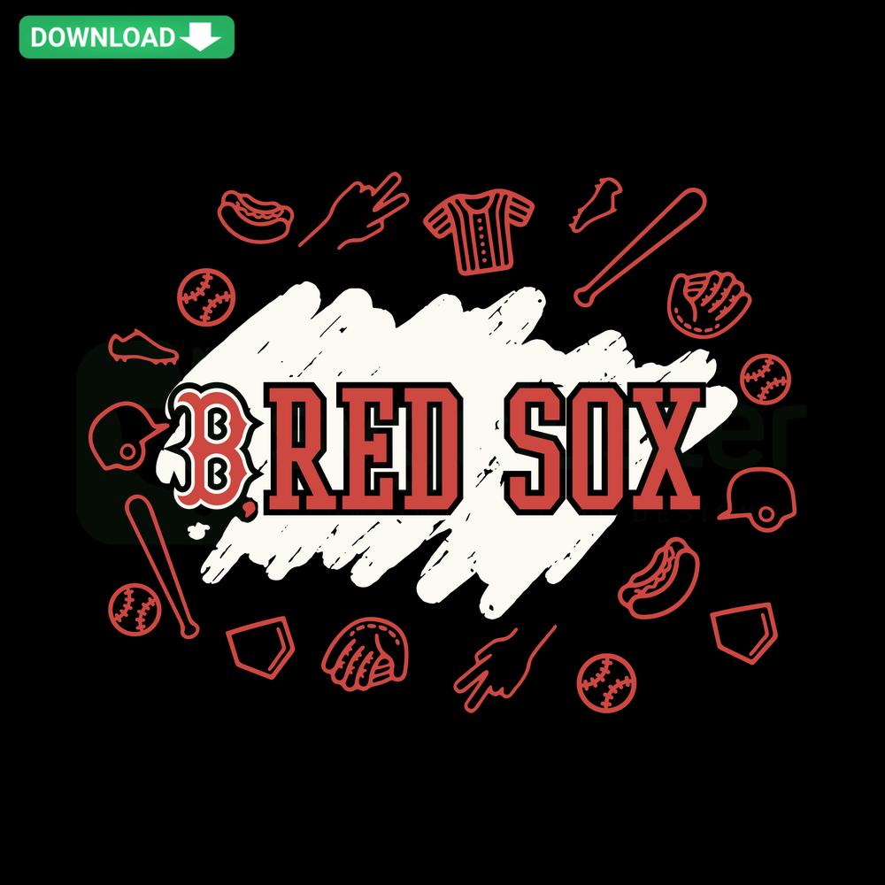 Boston Red Sox logo, MLB Team SVG digital download, editable vector file for crafts, sports design, and personalized merchandise.