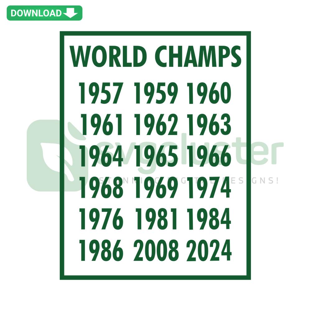 Boston Celtics 18-Time World Champions SVG, Premium Design, Basketball-themed SVG for Designers, Downloadable Digital File