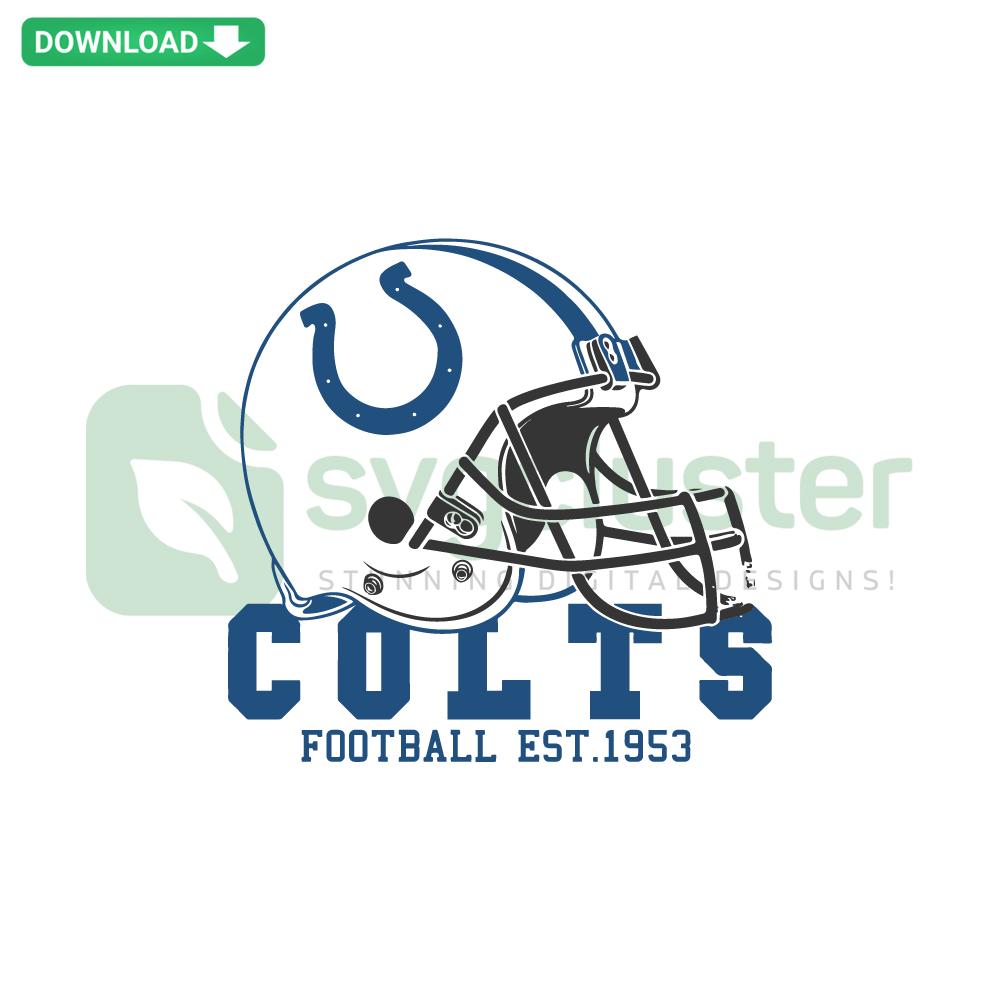 Colts Football EST 1953 SVG file download; premium digital design for graphic designers and sports fans.