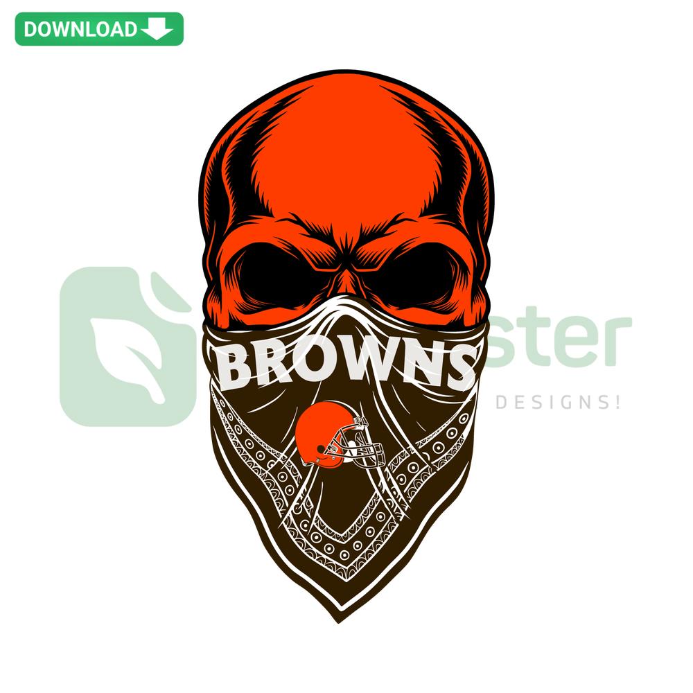 Cleveland Browns Skull SVG, Custom Design for Digital Download, Grunge-style Football Logo, Vector Artwork