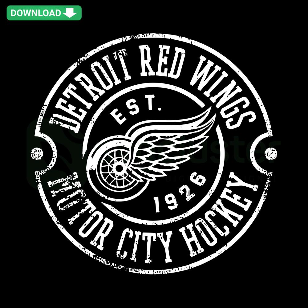 Detroit Red Wings SVG Design with Hockey Circle and Motor City Theme, Digital Download for Craft Projects, Sports SVG文件