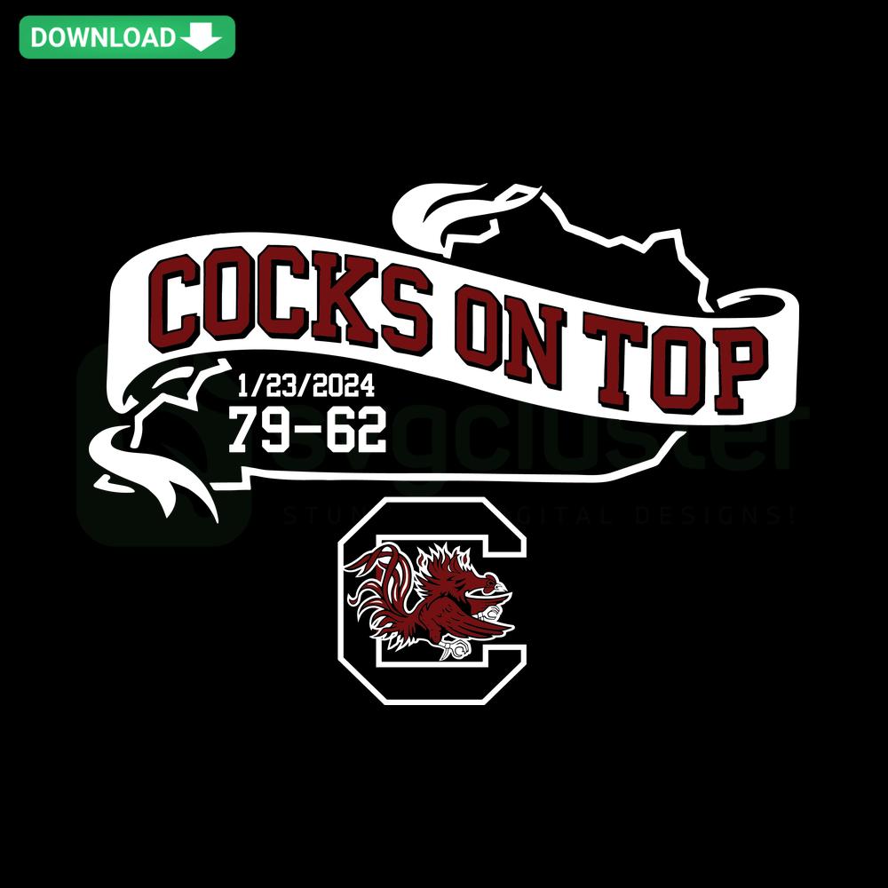 South Carolina Basketball Cocks On Top NCAA SVG, bold rooster, sporty design for T-Shirts, collegiate, SVG download.