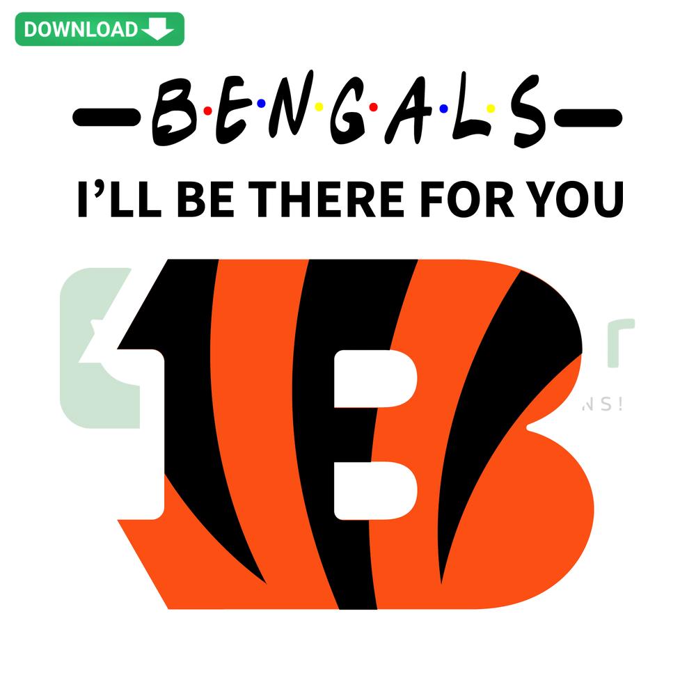 Bengals I Will Be There For You SVG, Premium SVG Graphics, digital download with vibrant design elements for DIY crafts