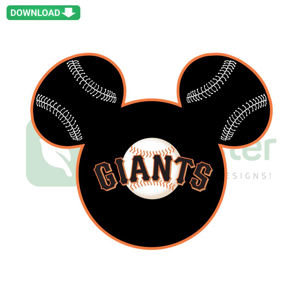 San Francisco Giants Mickey Mouse SVG Design, Instant Download, MLB Baseball, Cartoon Character, Digital Files
