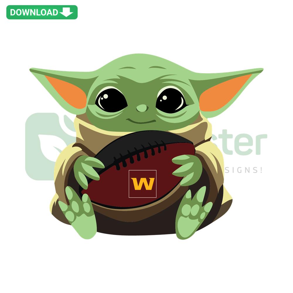 Baby Yoda SVG with Washington theme, digital download, custom vector graphic, Star Wars design, silhouette file for crafts and Cricut.