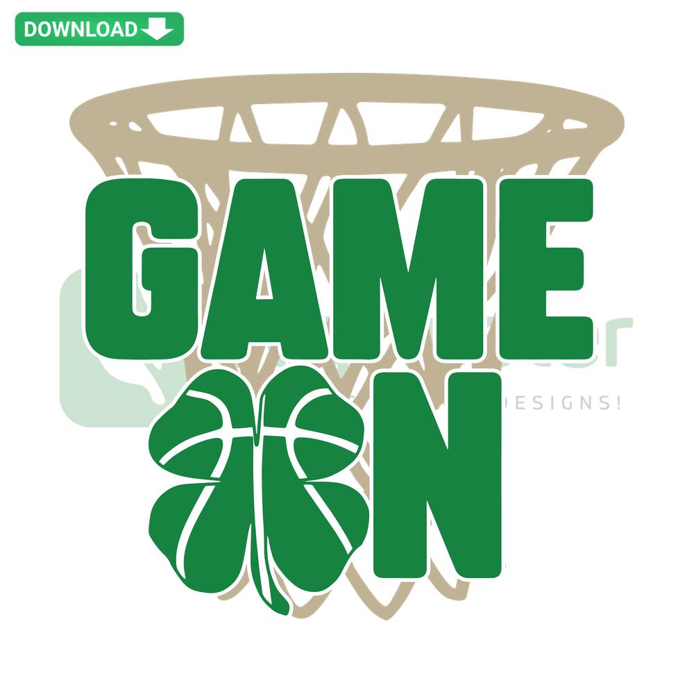 Boston Basketball Net Game On SVG, Editable Digital Download featuring vibrant net design, perfect for basketball-themed projects.