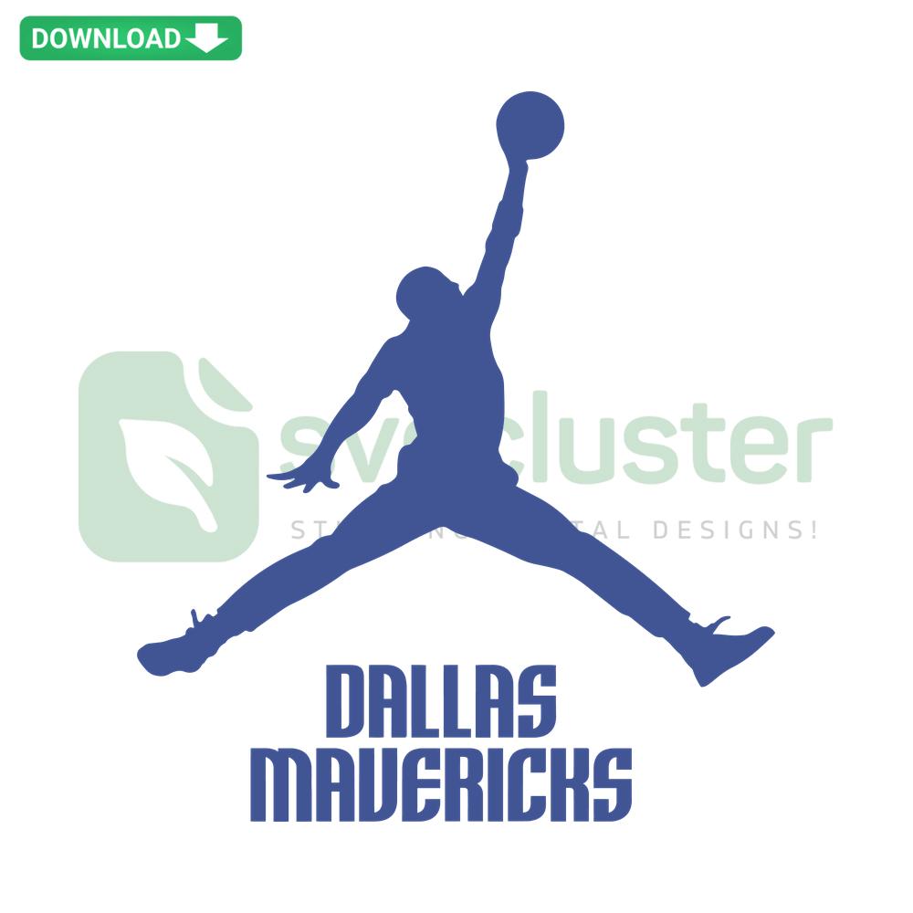 Dallas Mavericks Player SVG, vector graphics download featuring player silhouette and team colors, perfect for sports designs.