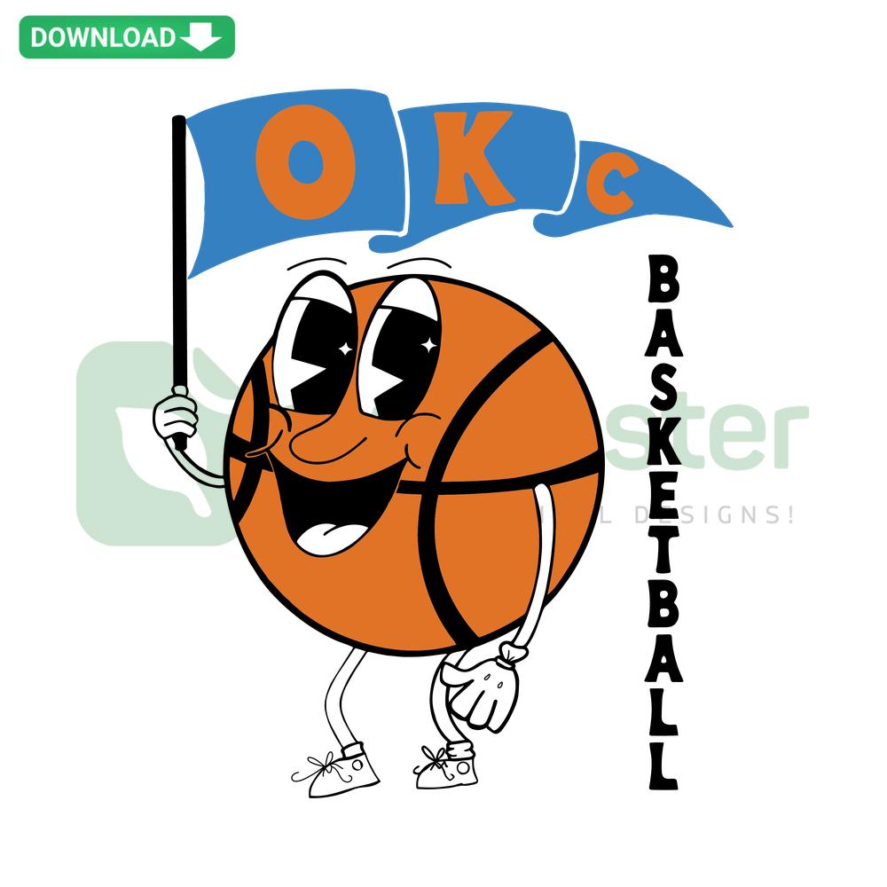 OKC Thunder NBA Basketball SVG Design for T-Shirts, Digital Download, Team Logo Vector File
