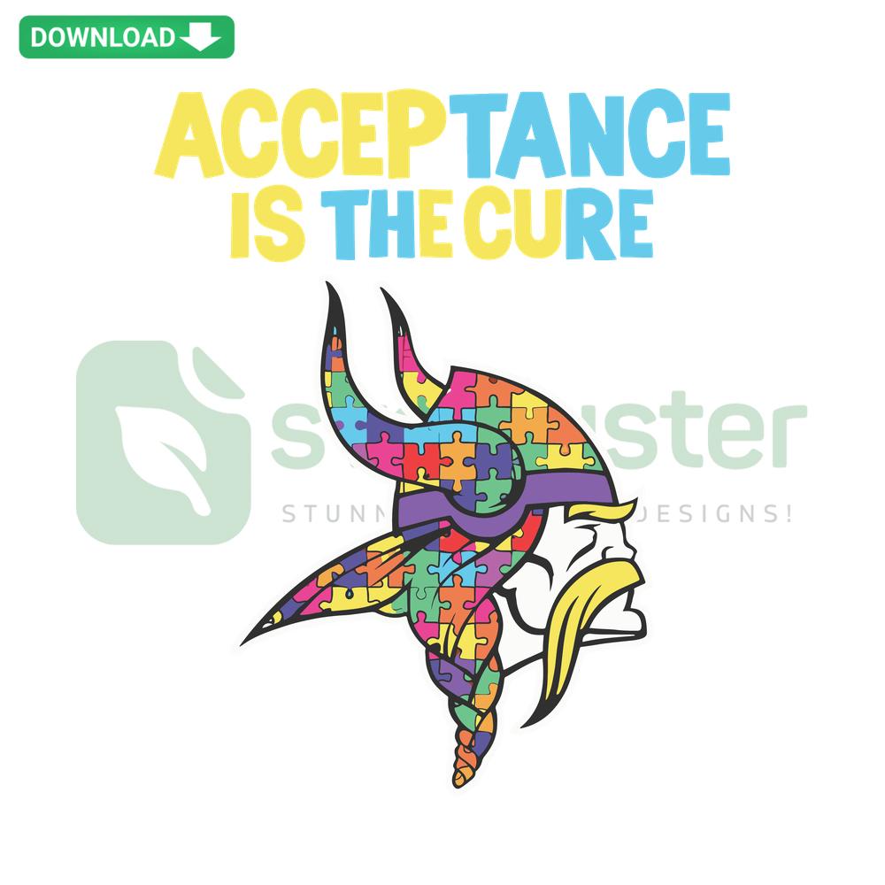 Minnesota Vikings Autism Logo SVG, vibrant design highlighting autism acceptance, perfect for designers, premium SVG files.