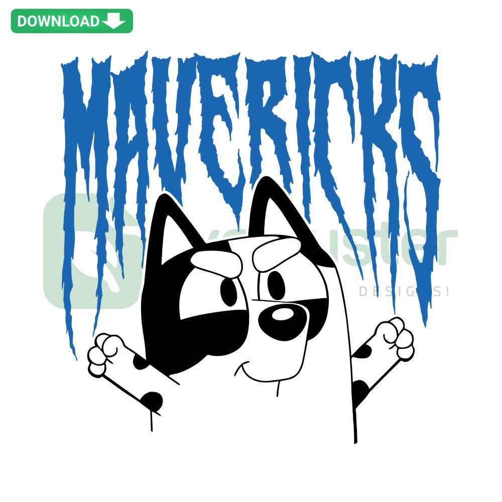 Bluey Muffin Dallas Mavericks NBA SVG, Cricut Ready Design, Cartoon Character, Sports Team Logo, Digital Download File