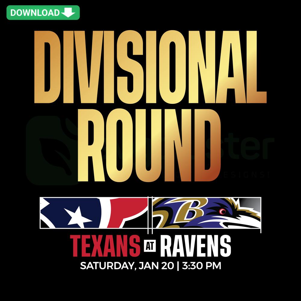 Texasn VS Ravens SVG Digital Download, Divisional Round Unique NFL Designs, High-Quality Football SVG for Crafting Projects