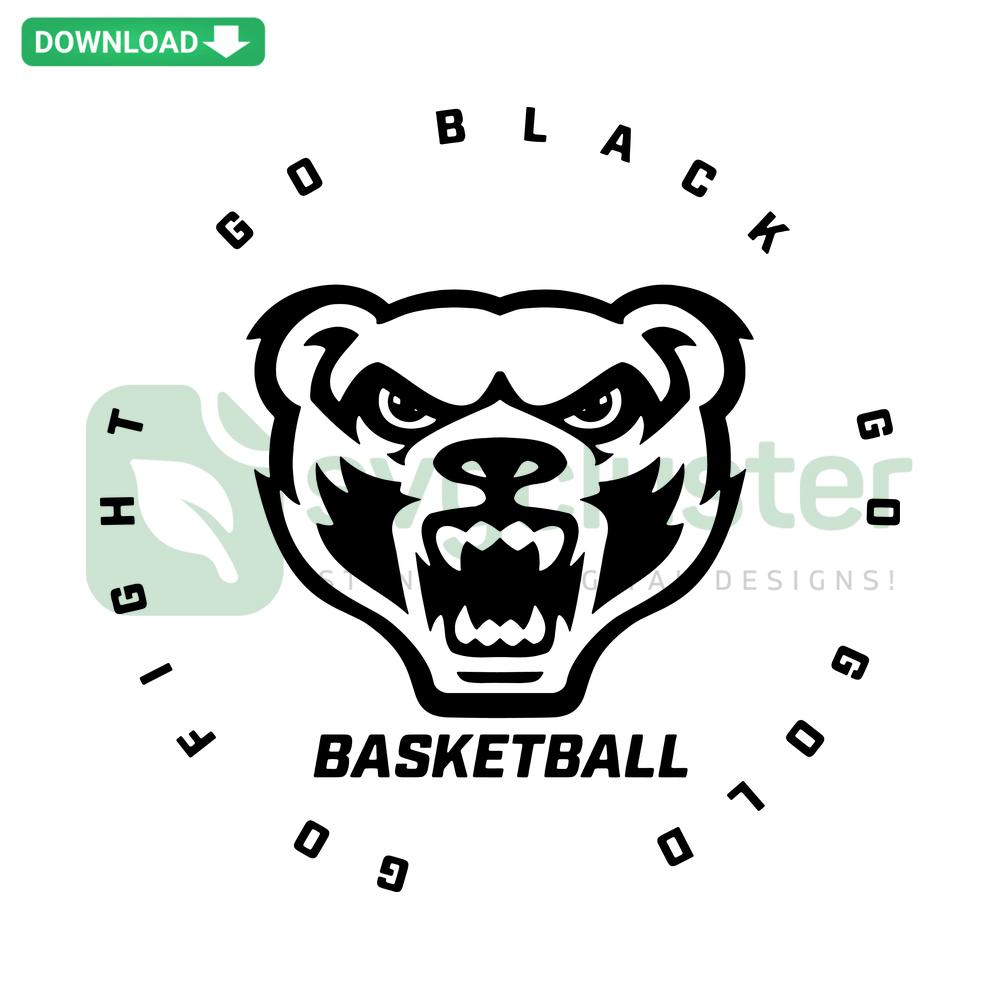 Oakland Golden Grizzlies Basketball SVG, Go Fight Go Black Go Gold, Cricut Design, College Team Graphics, DIY Craft File